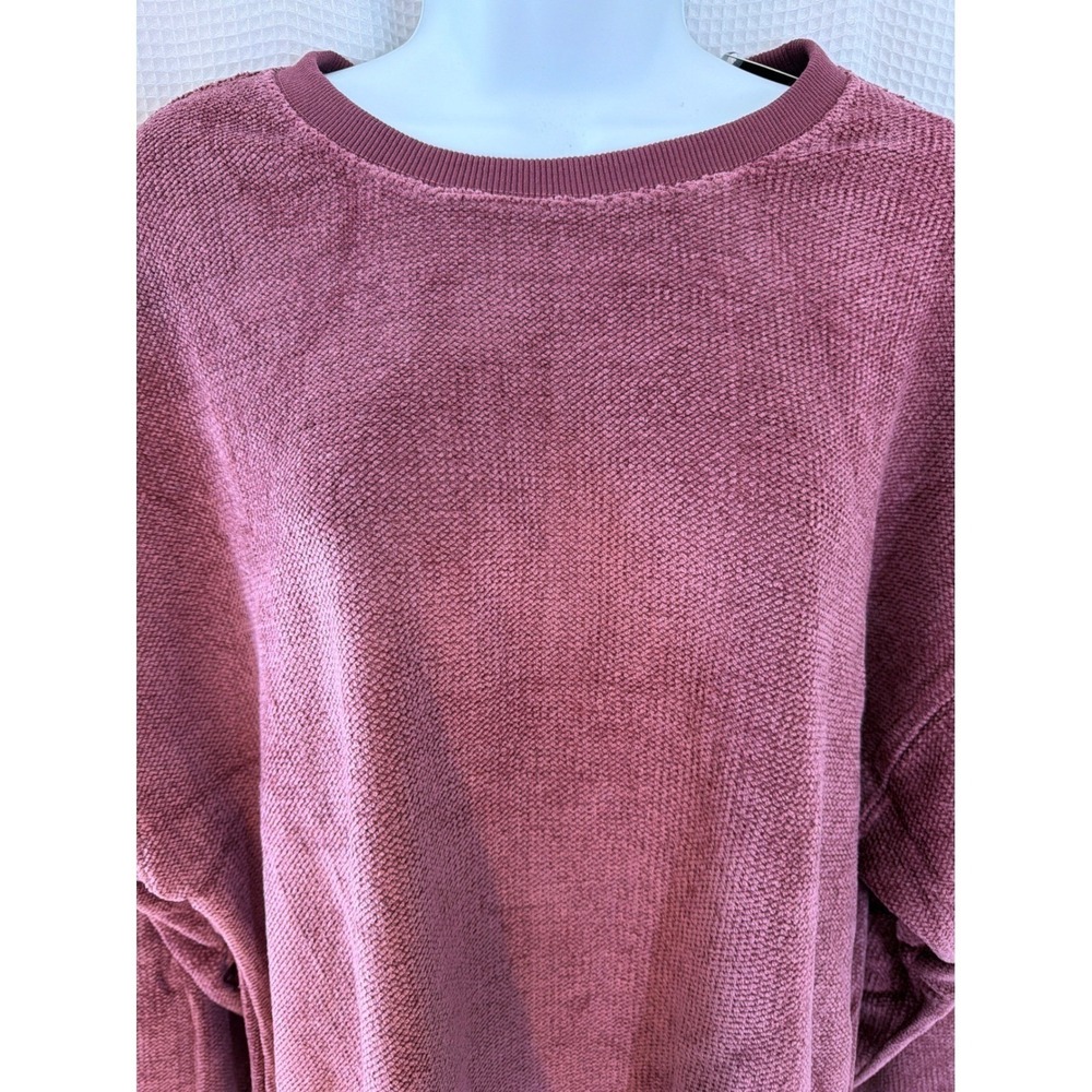 Velvet Heart Womens Chenille Knit Pullover Sweatshirt Mauve Burgundy Size xsmall